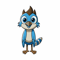 blue jay cartoon vector