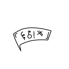 Swear word speech bubble