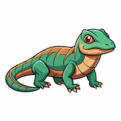 komodo dragon isolated on white