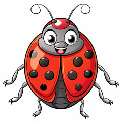 vector illustration of a ladybug cartoon 