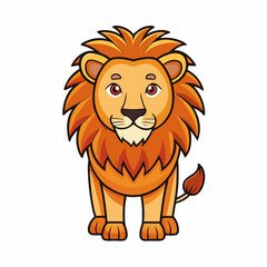 lion cartoon isolated on white