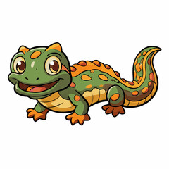 illustration of cartoon mudpuppy