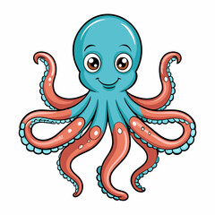 cartoon octopus vector illustration