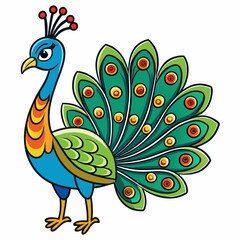 peacock vector illustration