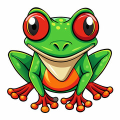 funny frog cartoon
