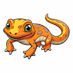 salamander on a white background