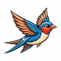vector illustration of a swallow
