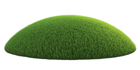 3D illustration of green grass isolated on transparent background,green grassy hills for poster banner cover design