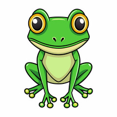 green frog cartoon
