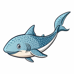whale shark vector illustration