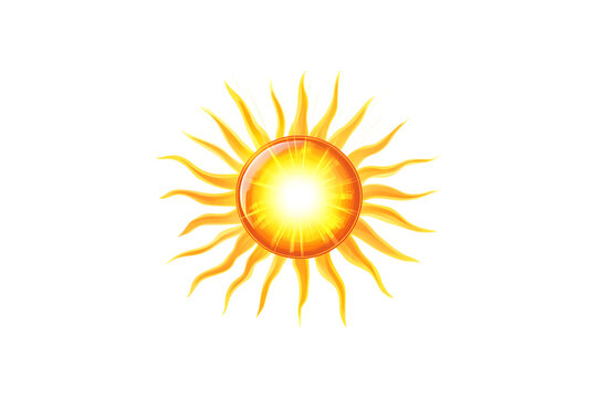Bright, Energy, and Summer Concept on Transparent Background