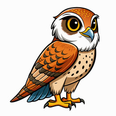 vector illustration of a kestrel bird