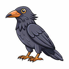 vector illustration of a crow