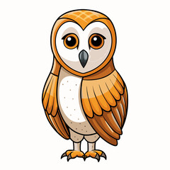 barn owl on a branch