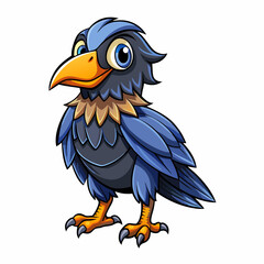 common raven bird vector