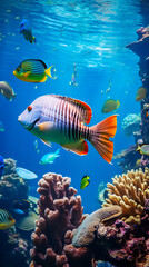 Fototapeta premium tropical fish in aquarium