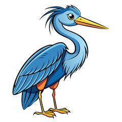 great blue heron on a branch