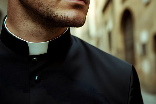 clergyman wearing soutane and clerical collar