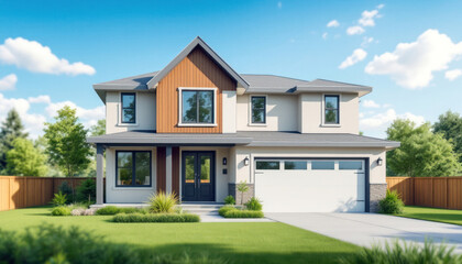 Modern Two-Story House Exterior Design