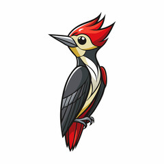 vector illustration of an illustration of a woodpecker