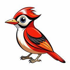 vector illustration of a red breasted nuthatch