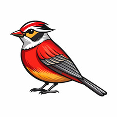 vector illustration of a red breasted nuthatch