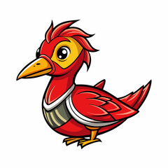 red phalarope isolated on white background