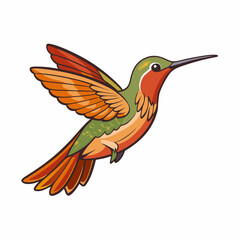 illustration of a cartoon hummingbird 