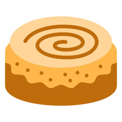 Cinnamon Roll Vector Design Icon Style