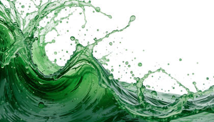 green water splash