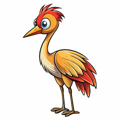 vector illustration of a whooping crane