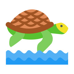 Sea Turtle Vector Design Icon Style