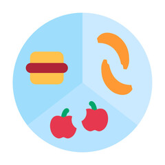 Portion dishes Vector Design Icon Style