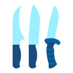 Butcher's knife set Vector Design Icon Style