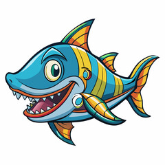 cartoon shark fish 