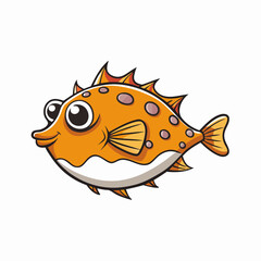 Obraz premium vector illustration of a cowfish