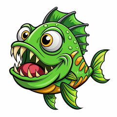 green terror fish cartoon