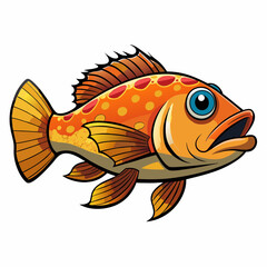 vector illustration of grouper fish