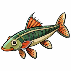 otocinclus fish on a white background