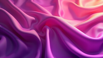 Obraz premium Abstract Swirling Silk Fabric, Pink Gradient