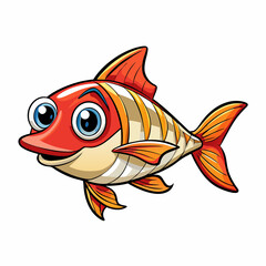 rummy nose tetra fish on a white background