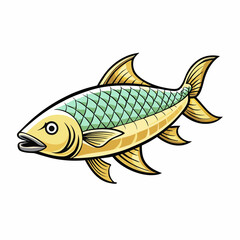 tarpon fish on a white background