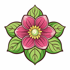 vector illustration of hellebore flower