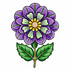 heliotrope flower isolated on white background