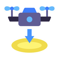 Drone Landing Vector Design Icon Style