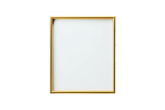 Elegant gold frame with transparent background for displays or art