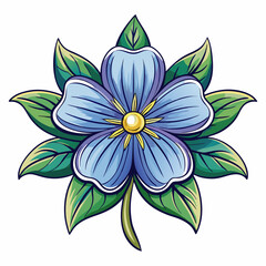 lobelia flower isolated on white background