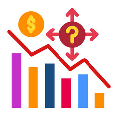 Economic Uncertainty Vector Design Icon Style