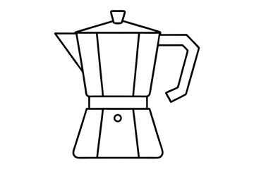 coffee maker line art silhouette vector illustration