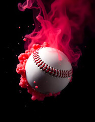 baseball ball on fire